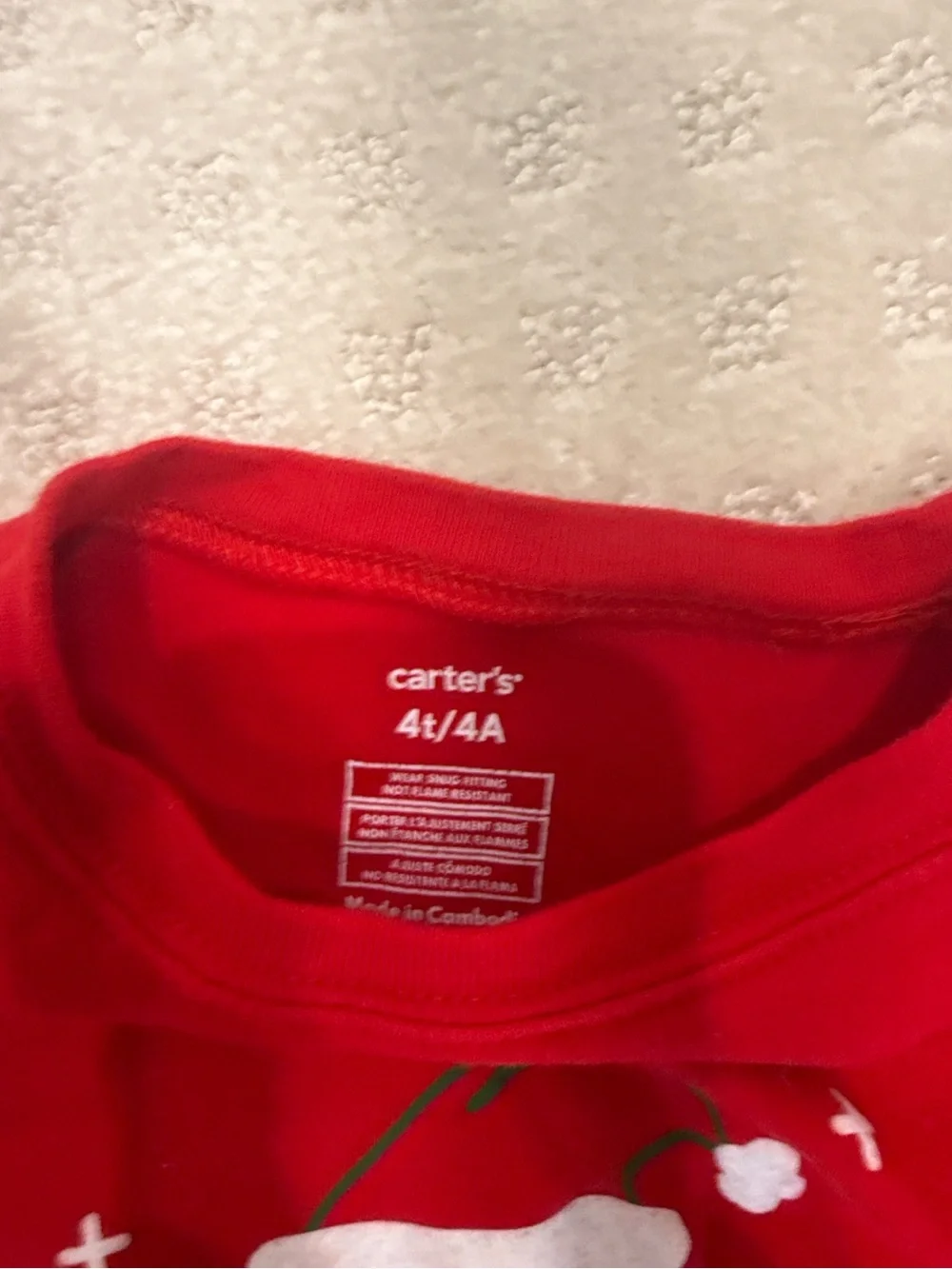 Carter’s Merry & Bright Santa Fleece Pajama Set 4T